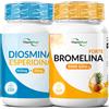 VitaminPure PROMO Bromelina 5000 GDU + Diosmina Esperidina, Drenante e Gambe Legge