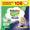 Babylino Sensitive Cotton Soft Pannolini Mutandina Taglia 6, Pants XL