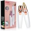 URAQT, depilatore per il viso da donna, rasoio elettrico 2 in 1 USB pe