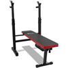 FFitness Panca Piana Pieghevole con Supporto Bilanciere Regolabile FF