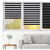 Blindecor Indus Sensa attrezzi | Tenda a rullo a doppio strato senza perforazione | Colore Nero 87 x 180 cm (Larghezza x Altezza) | Dimensioni del tessuto 84 x 175 cm
