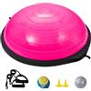 VEVOR Mezzo Allenatore Palla per Esercizi, Equilibrio, Stabilità Palla Yoga Fitness con Fasce di Resistenza e Pompa a Pedale, Allenamento Corpo di Palestra Casa, Capacità Portante 680 kg, 64 cm Rosa