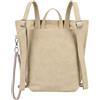 Fritzi aus Preussen Fritzi33N Vintage Sand Backpack Zaino Donna Ecopelle Vegan con Ciondolo Rimovibile Finitura Vintage per Festival e Città 35,5 x 25 x 10 cm, Nero