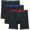Hanes Men's Moves Performance Boxer Brief, Total Support Pouch, Regular/Trunk/Long Leg, 3-Pack, 8, Black
