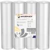 BOLSEMACK Sacchetti Sottovuoto alimenti - Rotoli Sottovuoto per Alimenti per Macchine Sottovuoto - rotolo sottovuoto alimenti - Senza BPA (PACK 4, 20cm x 600cm)