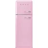 SMEG FRIGORIFERO DOPPIA PORTA SMEG FAB30LPK6, Capacità netta totale 294 l, Rumorosità: 34 dB(A), 3 ripiani, Dimensioni: L 60 cm A 172 P 76,8 cm, Rosa, Classe C