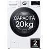 LG F0P3020TSWC AI DD LAVATRICE, Caricamento frontale, 20 kg, 14 programmi, Profondità 83 cm, Giri 1000 rpm, Bianca, livello rumorosità centrifuga 74 dB(A), Classe B