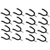 ALAZCO 16 ganci a U resistenti da avvitare, in acciaio rivestito in vinile nero, 10,2 cm, per garage, officina, stoccaggio, pale, rastrelli, scope, attrezzi da giardino, attrezzature sportive