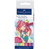 FABER-CASTELL - Pennarelli Pitt Artist Pen Shôjo Manga, 6 colori | Inchiostro da disegno resistente all'acqua e alla luce per manga e illustrazioni