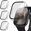 Suoman Diruite Suoman 3 Pezzi Custodia per Apple Watch Series 11/10 46mm Vetro Temperato Pellicola Protettiva,PC Rigido Case Protettiva Ultrasottil Cover,Trasparente&Trasparente&Trasparente,46mm