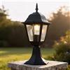 Paletto Lampione Vintage 40cm E27 IP54 Nero - Serie Alfieri