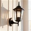 Applique Lanterna da Esterno IP54 E27 Nera - Serie TOSCA 1A