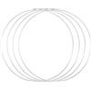 Vaessen Creative Anello in Metallo Ø 30 cm x 3 mm 4 Cerchio Decorativo Argento-Filo Metallico, Fiori Secchi, Macramè, Acchiappasogni, Mobile Fai da Te e Decorazioni da Parete, 30 x 30 x 0.03 cm