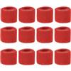PATIKIL Fascette da Polso Sportive 8x5cm, 12pz Fascia Antisudore Assorbente in Spugna di Cotone per Tennis Basket Allenamento Corsa Atletica, Rosso