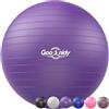 Goonidy Palla da ginnastica morbida grande, protezione anti-scoppio, palla da seduta per ufficio, ergonomica, supporta 2200 libbre, palla da yoga, palla da softball, palla da fitness con pompa per gravidanza