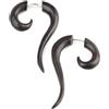 81stgeneration Orecchini a Spirale Lunghi in Legno con Finta Barella per Donna | Tribal Cheater Ear Tapers | Dilatatori Sintetici Boho Curved Talon per Uomo | Indicatori Falsi in Legno