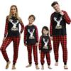 DDKJ Pigiama Natale Famiglia Set, Pigiami Natalizi per Tutta la Famiglia, Pigiama Natalizio Coordinati Manica Lungo, 2 Pezzi Pigiami di Natale lui e lei per Coppia Donna Uomo Bambino Bambina Mamma Papà