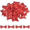 QUARKZMAN 50Pz Fiocchetti Rosso 1.2 x 0.6 Mini Fiocco di Nastro Piccoli Fiocchi Raso Multicolori Ingrosso per DIY Cucito Scrapbooking Regalo Presente Decorazione Casa Natalizi