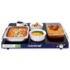 NutriChef Piastra Elettrica, Scalda Cibo Elettrico Portatile, per Tortillas, Buffet e Ristorante, Ideale per Festa e Cena, Casa e Cucina, Vetro, 60-110 °C, 54 × 42 cm