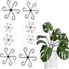 Changyeah Supporto Per Piante Perenni, 8 Pezzi, Supporto Per Piante In Vaso, Nero