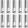 Hilitand Tubo Portalampada a Candela E14, 10 Pezzi Cromo 25x80mm | Portalampada in ferro, sostituzione diretta, lampadari cristallo, pannelli, unità, casa