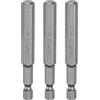 QUARKZMAN 3pz H8,0 Chiavi a Brugola per Punte da Trapano 8mm Punte Metriche Piane 1/4 Attacco Esagonale 75mm (3) Punta Cacciavite Esagonali Magnetico Lungo Industriale per Viti