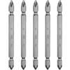 QUARKZMAN 5pz Punte Avvitatore Magnetica a Doppia Estremità 6.35mm PH2 Lunghezza 4 1/4 Attacco Esagonale Acciaio S2 Due Lati Punte Avvitatore a Croce Phillips