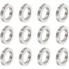 QUARKZMAN 12pz Distanziatore Acciaio Inossidabile 10.2mm Foro x 16mm OD x 4mm Lunghezza Boccola per Vite Finitura Semplice Distanziatore Metallo Rotondo per Viti Bulloni e Barre M10