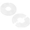 M METERXITY 2-Pack Flangia A Parete Divisa, Per Tubo OD 1.3 Pollici/32mm Piastra ABS Autoadesiva Copritubo Rotondo Per Tubazioni Idriche/Rubinetti [Bianco]