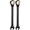 QUARKZMAN 2 Chiavi a Cricchetto da 13 mm Metriche Chiave a Bocca Aperta in Acciaio Cr-V a 72 Denti Nichelata Chiave a Cricchetto Combinata a 12 Punti per Dadi Bulloni