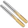 QUARKZMAN 2pz Maschi Per Filettatura Diritto, M8 x 1.25 Utensile Per Filettatura E Maschiatura Con Rivestimento In Titanio Metrico, acciaio rapido 6542 (HSS 6542)