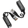 PATIKIL Video Balun Passivo BNC a UTP Cat5/5e/6, Trasmettitore Trasceiver RJ45 HD Adattatore Cavo Connettori per Telecamera CCTV AHD/HDCVI/HDTVI 720P/1080P 1 Coppia