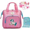 HappyVk- Doll Diaper Bag with Accessories- Unicorn Embroidery