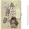 Boerni Capybara - Libro delle password con serratura, diario segreto per bambini, con penna, set di cancelleria per ragazzi, compleanno, ufficio, scuola (carota)