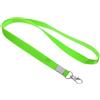 PATIKIL 17 Collo Cordino, 5pz 0.6 Larghezza Piatto Cinghia Cordino con Girevole Gancio Clip per Nome Etichetta Badge Porta ID Carta Chiavi, Fluorescente Verde