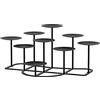 smtyle Candelabri da camino senza fiamma o cera per caminetto fai da te 9 con decorazione in ferro nero su scrivania/pavimento