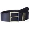 Armani Exchange Cintura essenziale da uomo, in metallo, Blu, 32