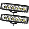 PICAA 2pcs Faro da Lavoro Led, 6 pollici 18W Spot Luci di Lavoro, 12V 24V Faretti Led per Trattore Fuoristrada Auto 4x4 SUV ATV Camion Moto Barca