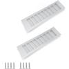 FENGJIAHUI 2 Pezzi Griglia Aerazione Rettangolare, Griglia di Ventilazione 80 mm x 300 mm, Griglia Rettangolare Alluminio, per Scarpiere, Armadi e Guardaroba (Argento（300mm x 80mm）)