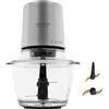 Cecotec Tritatutto Elettrico TitanGlass 1000 Max. Spatula 500W, 4 Lame Titanio, Tritura, Taglia, Affetta, ControlSpeed, Ciotola Vetro 1L, 2 Velocità, Pulse, Coperchio a Pressione, Lavastoviglie