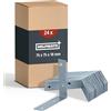HELPMATE - 24 pezzi angolari a sedia 75x75x18 mm - Elementi di collegamento in acciaio zincato blu - Angolari per mobili e progetti fai da te