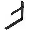Alberts 806309 Opzionale in Vari Colori di Tendenza-Mensola in Versione Destra e sinistra-205 x 205 x 30 mm, Nero