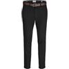 JACK & JONES Jpstmarco Franco Chino W Belt Pls - Plus Size, Nero, 46W x 32L