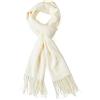 AMERICHAMP Sciarpa in cashmere per le Donne Uomini Inverno Autunno Moda frangia Regalo Leggero solido accogliente, Bianco sporco, Large