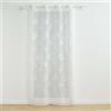Douceur d'Intérieur, tenda trasparente con occhielli (140 x 240 cm) Berry, bianco, tulle sabbiato ricamato
