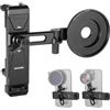 NEEWER Phone Holder con Adattatore Obiettivo da 17mm e Anello Filtro 17-37/58mm, Supporto Telefono Treppiede Universale Regolabile Accessorio Compatibile con iPhone 17 Pro Max 16 S25 Ultra, PA047 PRO