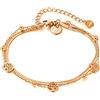 VICKWOOD cavigliera/bracciale da donna con motivo dell'albero della vita in oro, argento o oro rosa Placcatura in oro 18 carati Gioielli impermeabili in acciaio inossidabile da donna (A.Band_R.Gold)