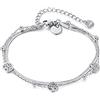 VICKWOOD cavigliera/bracciale da donna con motivo dell'albero della vita in oro, argento o oro rosa Placcatura in oro 18 carati Gioielli impermeabili in acciaio inossidabile da donna (A.Band_Silber)