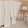 PETTI Artigiani Italiani - Asciugamani Bagno in 100% Spugna di Cotone, Set Asciugamani 1+1, 2 Pezzi 1 Asciugamano Viso e 1 Asciugamano Mani, Asciugamani Avorio