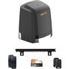 Somfy 1246285 - Motore per cancello scorrevole Slidymoove 600 | Con 2 telecomandi Keypop, 4 metri di cremagliera, 1 batteria di scorta, 1 luce lampeggiante, fotocellule | Made in France